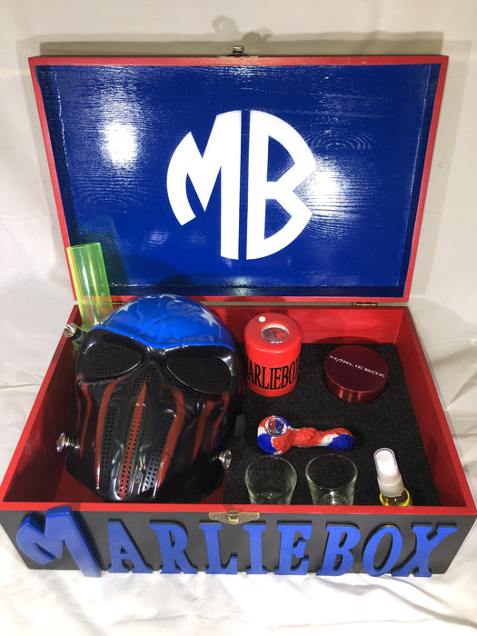 MARLIEBOX GAS MASK KIT MB Red Black and Blue Special Edition  Gas Mask Kit