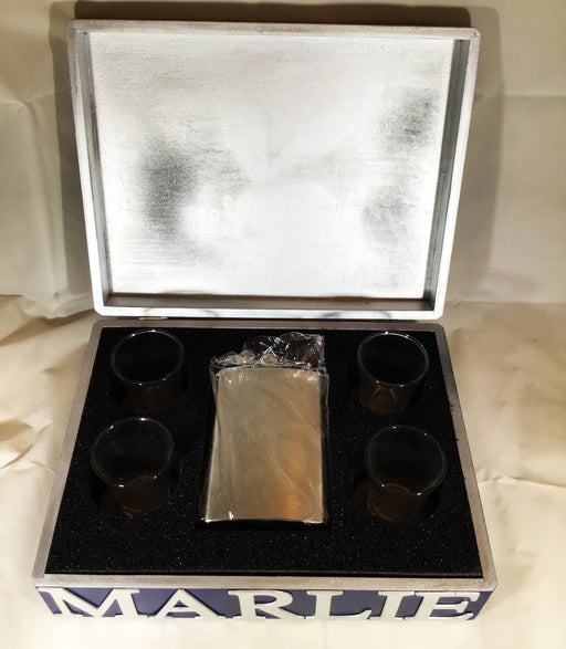 MARLIEBOX Shot Glass Accessory kit MB SHOT GLASS ACCESSORY KIT BLUE AND SILVER